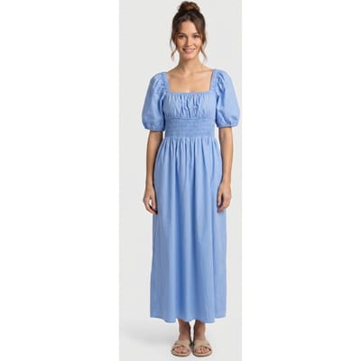 & Other Stories Cleia Dress Blue Maat: 44 | Midi Jurken Outlet | Dames | Blauw