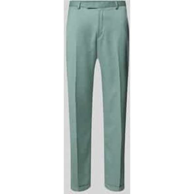 Slim fit pantalon met linnen