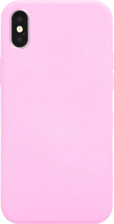 Coverzs Pastel siliconen hoesje geschikt voor Apple iPhone Xs Max - optimale bescherming - silicone case - backcover - roze