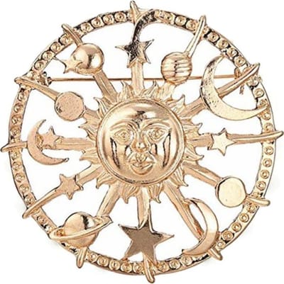 Fako Bijoux - Broche - Maan - 53mm - Goudkleurig
