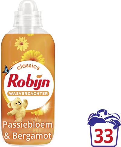 Robijn Classics Wasverzachter - Passiebloem & Bergamot - bevat 95% biologisch afbreekbare ingrediënten - 33 wasbeurten