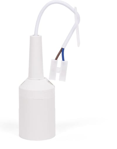Benson Verhuisfitting - E27 - wit - fitting met kroonsteen en kabel