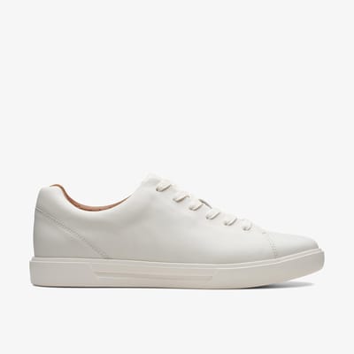 Un Costa Kant Wit Leren Sneakers