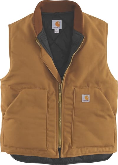 Carhartt Relaxed Fit Firm Duck Insulated Rib Collar Vest -