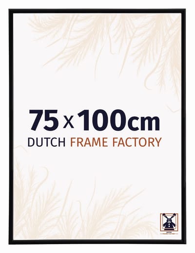 Fotolijst 75x100 cm - Kunststof - Zwart Hoogglans - Angers