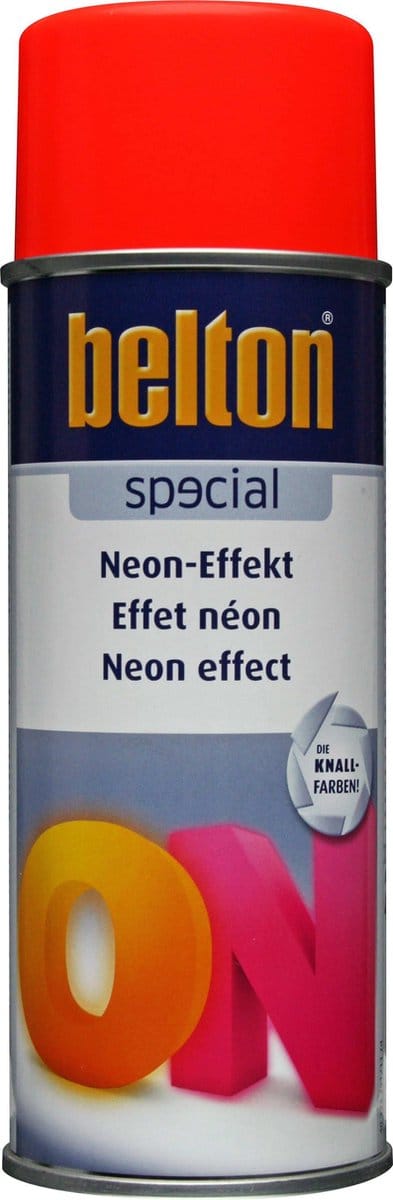 AUTO-K BELTON Fluorescerende NEON Daglichtlak ROOD in een 400ml Spuitbus