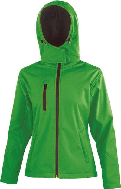 Result Women´s TX Performance Hooded Soft Shell Jacket RT230F - Vivid Green/Black - XXL
