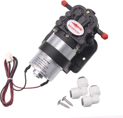 Zelfaanzuigende membraanpomp DC 12 V - 1,3 LPM, 30 PSI, 2 Meter Zuigkracht voor Ijsmachines, Koffiezetapparaten en Waterdispenser