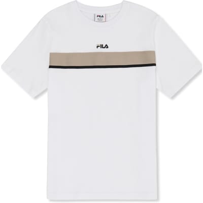 FILA Forcoli Regular Taped T-shirt Bright White Maat: 134/140 | T-Shirts Outlet | Unisex | Zwart
