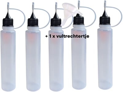 Han‑Bar® 5 stuks Naaldflesjes 30 ml (met vul trechtertje)