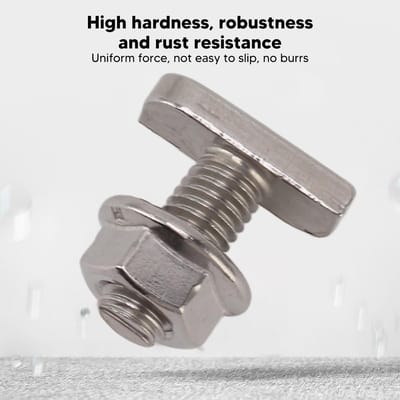 Dailygoods- Hamerkopschroeven Set van 30 - M8 x 20 - Roestvrij Staal A2-70 - Zeskantflensmoeren 15x - Duurzaam - Hoogwaardige Bevestiging - Schroeven