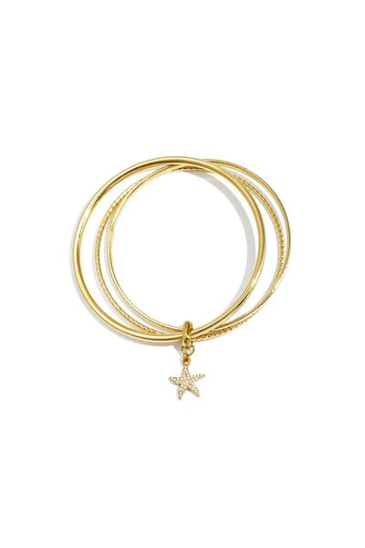 Bijoutheek Armband (Sieraad) Bangle Set Zeester Bedel Goudkleurig
