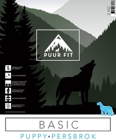 Puur Fit Basic Puppy Persbrok - Hondenvoer - 17,5 kg