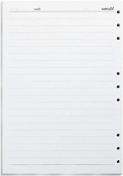 Lined Inserts voor B5 Planner - 9 Holes Vullingen, Gecoat Papier voor Notitieboek en Dagboek