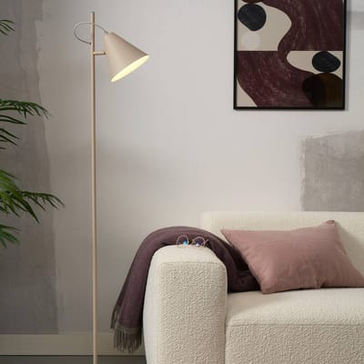 it's about RoMi Vloerlamp Lisbon - Zand - 25x35.5x151cm - Modern - Staande lampen voor Woonkamer - Slaapkamer