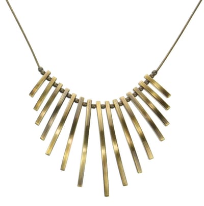 Behave - Ketting met staafjes goudkleurig - Boho chic halsaccessoire