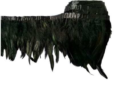 Dailygoods- Cape 184 cm - Halloween Kostuum - Sjaal/Rok - Decoratie - Natuurlijke Haanveren - Hoge Kwaliteit - Verkleedcape