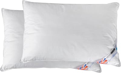 Homescapes Hoofdkussens 50x75 cm – Set van 2 – Medium Zacht – Supermicrovezel – Hypoallergeen – Voor Zijslaper & Nekklachten