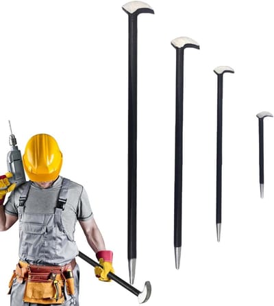 Hefboomijzenset - Koevoet set - Zware objecten verplaatsen - Dubbelzijdig ontwerp - 4 stuks 15-50 cm - Staal