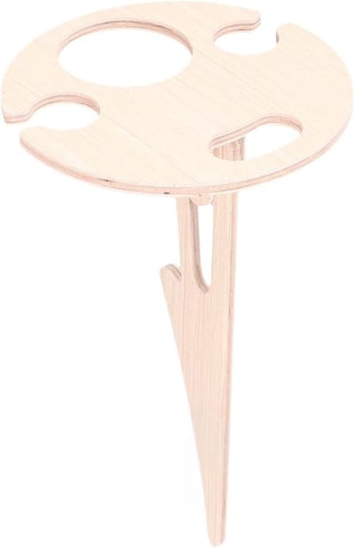Houten Wijntafel - Picknick Tafel - Buiten Genieten - Inklapbaar Ontwerp - Voor 2 Personen - Houtkleur