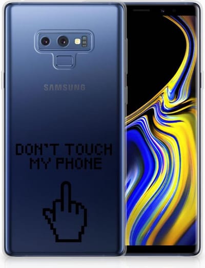 Samsung Galaxy Note 9 Silicone-hoesje Finger Don't Touch My Phone