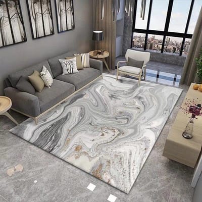 Noordse Marmeren Tapijten voor Woonkamer Mode Luxe Stijl 200x300 Vloerkleden voor Slaapkamer Zachte Antislip Bedzijde Flanellen Matten Wasbaar 200*230cm