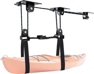 Kajak Deckenlift - Kajak Lift - Kajak Opslag - Met Haken en Katrol - 68KG Draagkracht - null
