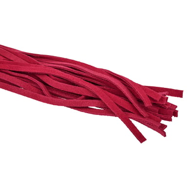 Rimba - Leren Zweep (Flogger) Met Metalen Handvat - Roze