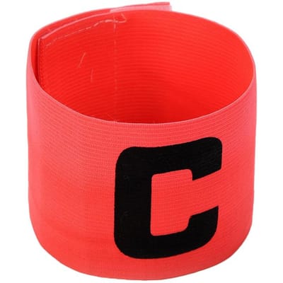 Professionele Voetbal Aanvoerdersband Nylon Verstelbare Pasvorm Voetbal Armband Leider Wedstrijd Voetbal Armband Kapitein Armband Band rood