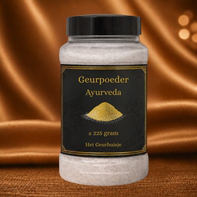 Interieur Geurpoeder: Populaire Wellnessgeur met Ayurveda (± 225 gram) - Voor Stofzuiger, Tapijt & Interieur - Luxe Geur voor een Schoon & Fris Gevoel - Dierproefvrij