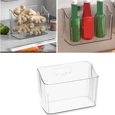 Opbergdoos - Hapjeshouder Keuken - Keuken Organiseren - Hole-free Wandmontage - 11.5 x 8 x 15 cm - Transparant