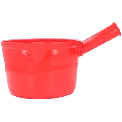 Waterlepel Plastic Korte Handgreep voor Landbouw Tuin Bad Keuken Gieten Groenten Wit