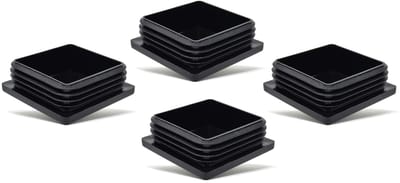 Jhubersproducts - vierkante buisstoppen - lamellenstoppen - eenvoudig te monteren - 48x48 mm - polyethyleen - geschikt voor vierkante buizen - 4x set