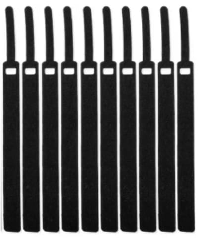 Kabelbinders - Kabelorganiser - Herbruikbare Klittenband Straps - Reusable Cable Ties - 10 Stuks - 14CM - Zwart