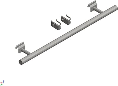 Kermi Handdoekhouder Lengte 800 mm, oppervlak chroom, belastbaarheid 5kg, ZC01190008