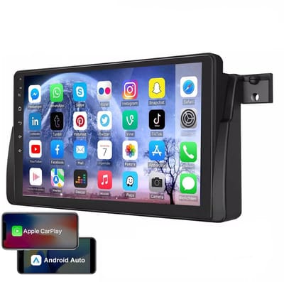ESSGOO Carplay Autoradio radiogeschikt voor BMW 3 Serie E46 en Rover 75 MG ZT - 1998 t/m 2006 - 2GB + 32GB - met navigatie - radio scherm - Android 15 - radio scherm - Bluetooth WIFI RDS FM