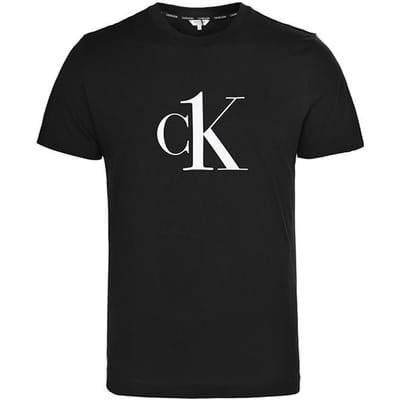 Calvin Klein Ck Casual Ronde Hals Letter Effen Kleur Korte Mouw T-Shirt Heren T-Shirts Zwart KM0KM00646-BEH S gray