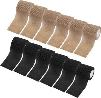 longziming Zelfklevende Cohesieve Tape - 12 Rollen - 5cm×4.5m - Sterke Sporttape Voor Pols, Enkel Verstuikingen & Zwelling - Atletische Bandage - Zelfklevende Sporttape - Fingertape