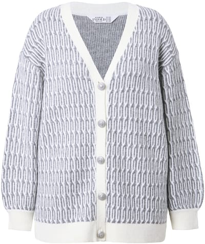 Studio Untold - Dames - Vest oversized kabelsteek - Grijs melange - Maat 42+