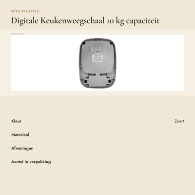 Dailygoods- Keukenweegschaal 10kg - Digitale weegschaal - LCD display - Precisie 1g - Roestvrij staal - Automatische uitschakeling