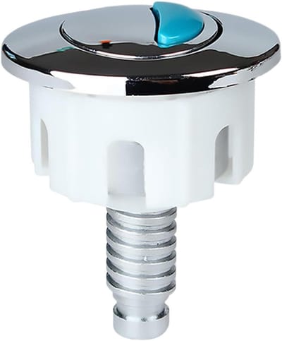 Toiletspoelknop - Dubbele drukknop - Water besparen - Brede compatibiliteit - 8 x 5 x 5 cm - Chroom