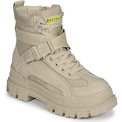 Buffalo Aspha Com1 dames veterboot - Beige - Maat 41