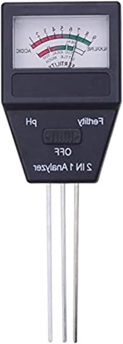 Vochttester Bodem pH - Bodemmeter Tuin - Planten Verzorgen - 2-in-1 Functie - 9 cm Sonde - Zwart