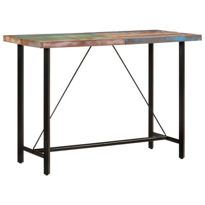 vidaXL - Bartafel - 150x70x107 - cm - massief - gerecycled - hout - en - ijzer
