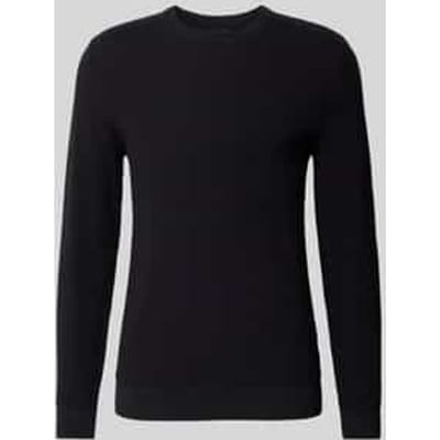 Gebreide pullover met structuurmotief en ronde hals