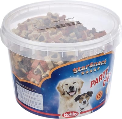 Party Mix voor honden - 1 emmer (1800 g) met vlees en gezonde ingrediënten