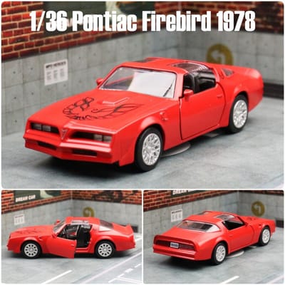 1/36 Pontiac Firebird Klassiek Speelgoedauto Model Voor Kinderen Rmz City Diecast Legering Miniatuur Pull Back Collectie Cadeau Voor Jongen