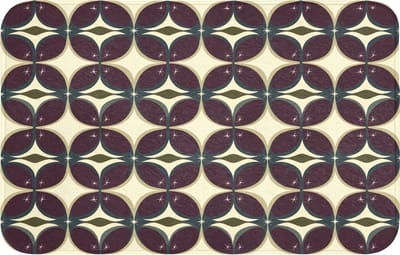 WC mat 80x50 cm - Antislip - Cirkel - Retro - Kleurrijk - Toiletmat - Vloermat - Douchemat - Toilet tapijt - Toiletmatten
