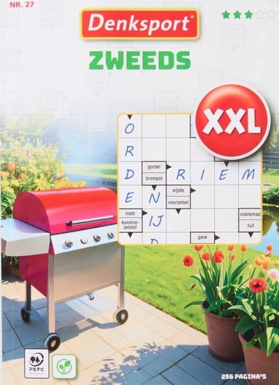 Denksport - Zweeds puzzelboek - XXL puzzelboek - 3 sterren - Zweedse puzzels - 256 pagina's - 3 sterren Puzzelboeken volwassenen Zweedse puzzels