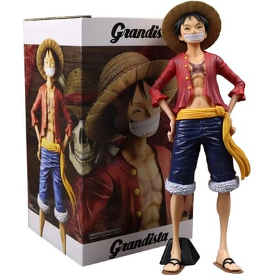 Dernière Figurine Anime One Piece 28cm Sourire Confiant Luffy Poupée Changeant de Visage Trois Formes Figurine d'Action Modèle Jouets Kits